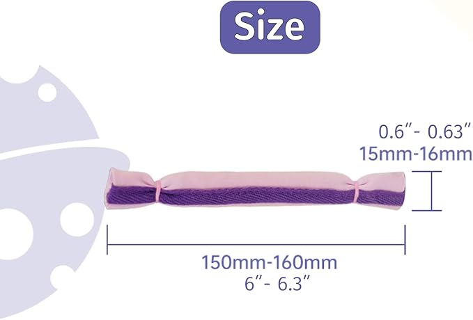 Baby Soft Bar, Infant Sensory Learning Toy, Purple and Light Purple, Developmental Hand Grip