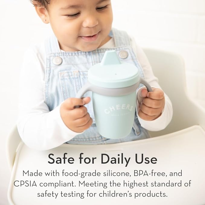 Sippy Cup by Bella Tunno, Silicone Training Cup with Transition Handles for Infants, Toddlers & Kids, Babies 6-12 Months & Toddlers 1-3 Years, Boys & Girls, Little Lady, 8 oz