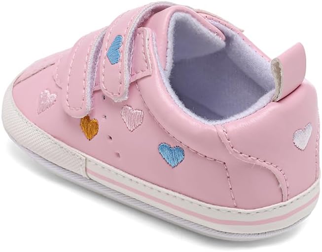 Clowora Baby Boys Girls Shoes Non-Slip Rubber Sole Sneakers Infant First Walking Toddler Crib Shoes Newborn Loafers Flats.