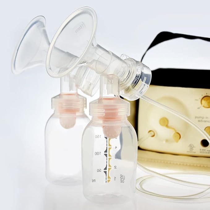 Maymom Breast Pump Kit Compatible with Medela Pump in Style Advanced Pump; 2xTwo-Piece 19mm Breastshield, 2 Valve, 4 Membrane, 2 Replacement Tubing; Replacement Part for Medela Shield, Silicone Valve