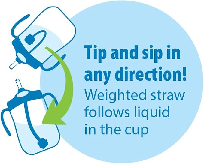 Dr. Brown's Milestones Baby's First Straw Cup, Training Cup with Weighted Straw, 9oz/270mL, Vintage Yellow, BPA Free, 6m+