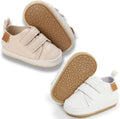 2Pairs Baby Shoes,Boys Girls Non-Slip Rubber Sole Sneakers,Unisex Infant Soft Lightweight First Walking Crib Shoes