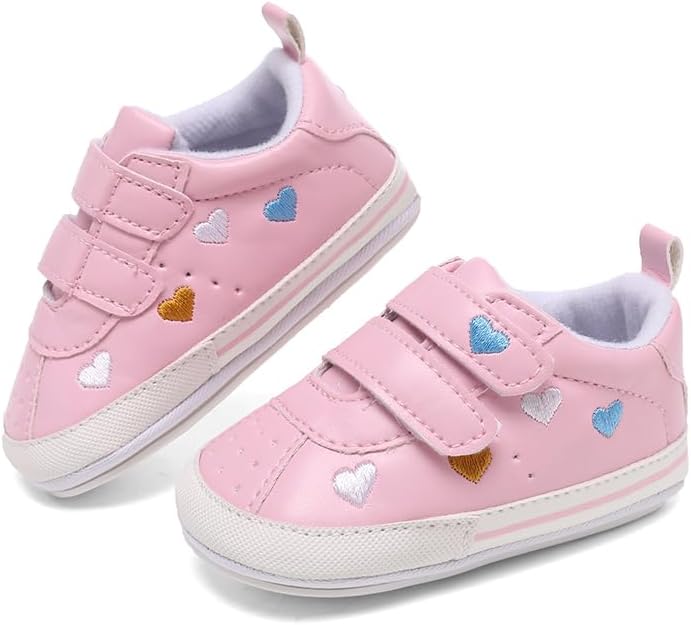 Clowora Baby Boys Girls Shoes Non-Slip Rubber Sole Sneakers Infant First Walking Toddler Crib Shoes Newborn Loafers Flats.