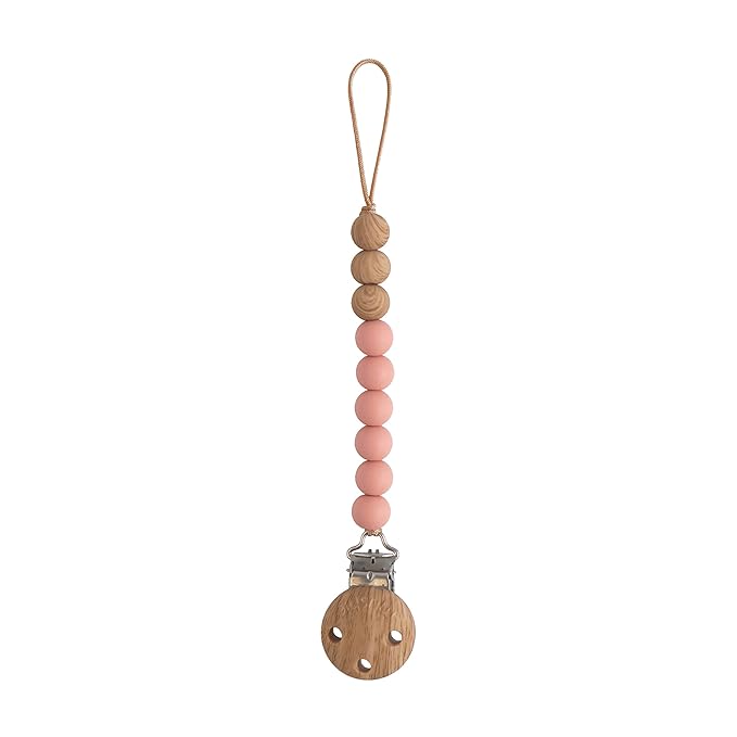 mushie 100% Silicone Baby Pacifier Clip BPA Free | Eva (Powder)