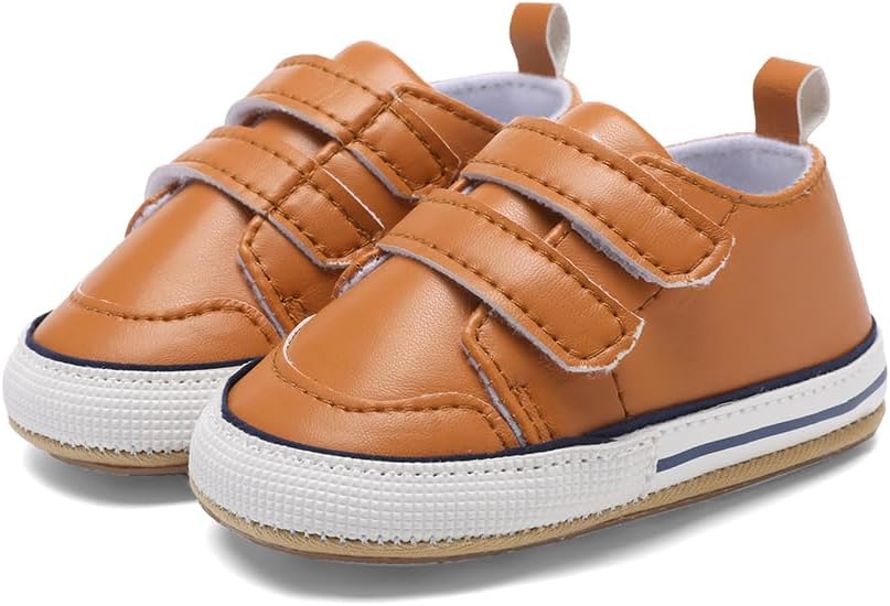 Clowora Baby Boys Girls Shoes Non-Slip Rubber Sole Sneakers Infant First Walking Toddler Crib Shoes Newborn Loafers Flats.