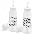Hands-Free Baby Bottle - Anti-Colic Nursing System 9 oz Baby Bottle with Fast Flow Nipple/Teat 3m+ Infant with Tube Straw Feeding System for Toddler (2 Bottles - Panda)