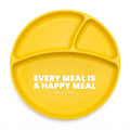 Bella Tunno Wonder Baby Plates – Silicone Suction Plates for Baby, Toddler, & Kids, Great for Baby Led Weaning, BPA Free, Kid and Baby Must Haves, 3 Sections (Happy Meal)