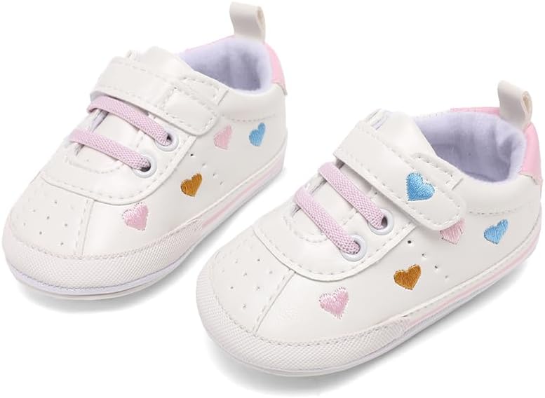 Clowora Baby Boys Girls Shoes Non-Slip Rubber Sole Sneakers Infant First Walking Toddler Crib Shoes Newborn Loafers Flats.