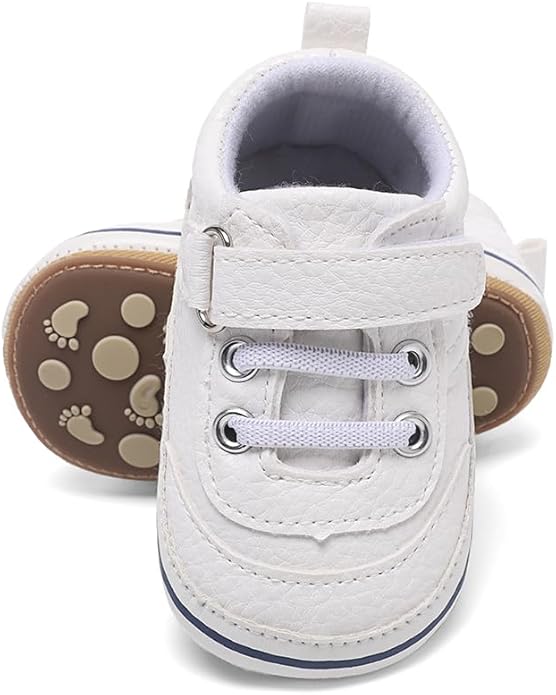 Clowora Baby Boys Girls Shoes Non-Slip Rubber Sole Sneakers Infant First Walking Toddler Crib Shoes Newborn Loafers Flats.