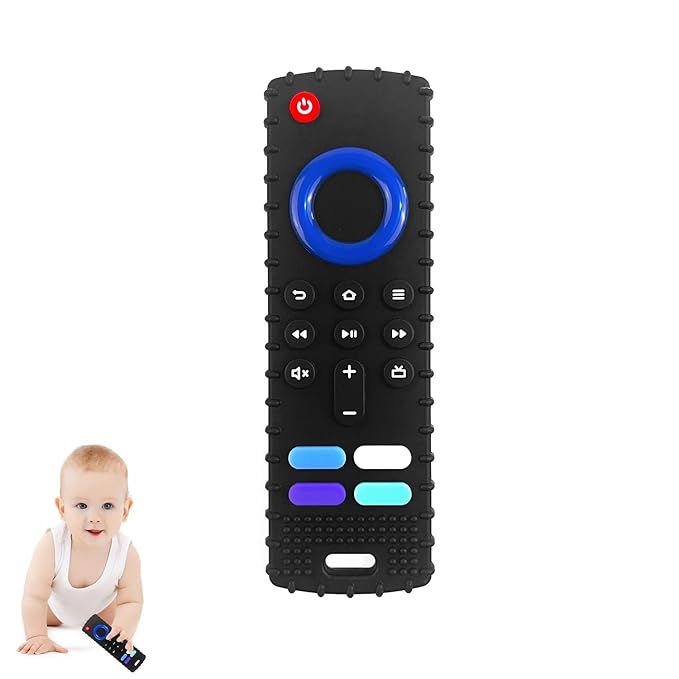 Baby Teething Toys - Silicone Remote Control Shape, Soft Safe Chew Toy for Babies 18+ Months