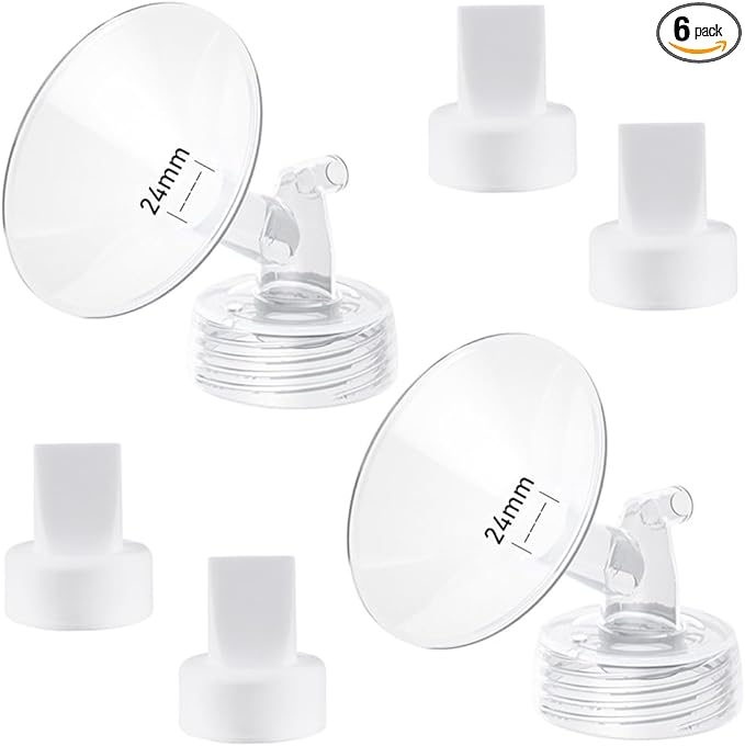 24mm Flange and Duckbill Valve Compatible with Spectra S1 Spectra S2 Spectra9 Plus Synergy Gold Breast Pump, Spectra Pump Parts S2 Parts S2 Accessories Replacement