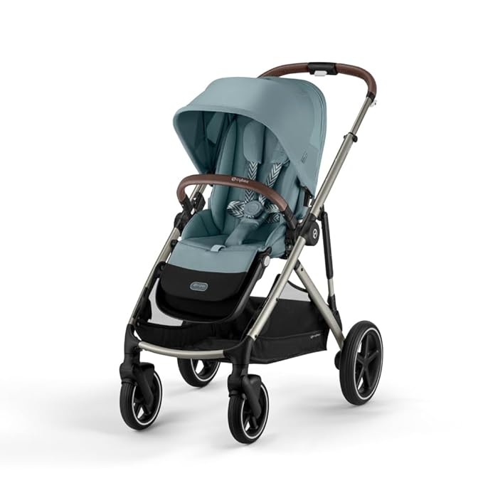 Cybex Gazelle S Stroller Modular Double for Infant and Toddler Includes Detachable Shopping Basket Over 20+ Configurations Folds Flat Easy Storage, Sky Blue, 1.0 Count, 5.0 liters, 28.4 pounds