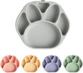 Baby Plates with Suction - Self-Feeding Tools for Baby - Made in Korea - Suction Plates Feeding Essentials - Ideal Baby Food Plates - Perfect Design for Toddlers (Gray, Bear Claw)