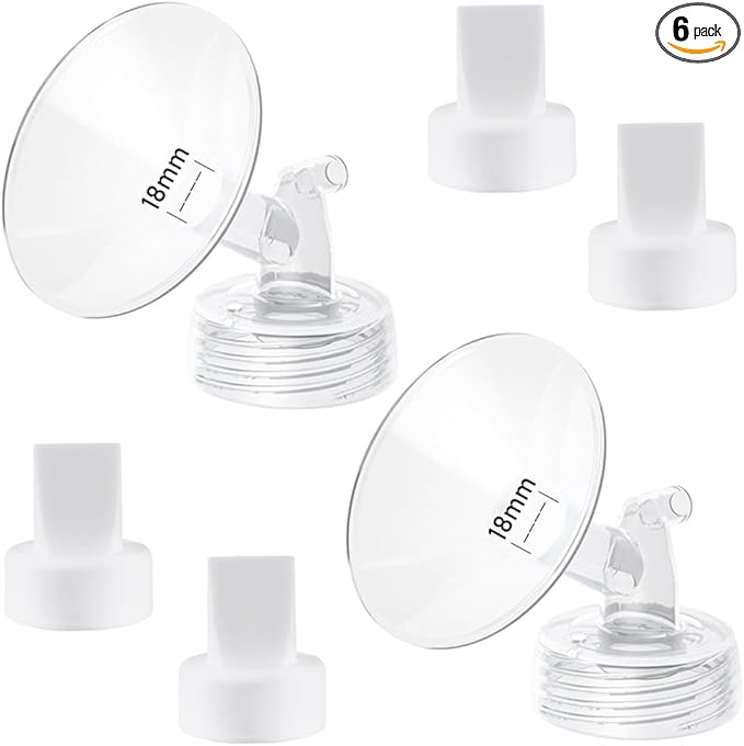 18mm Flange and Duckbill Valve Compatible with Spectra S1 Spectra S2 Spectra 9 Plus Breast Pumps Replacement Not Original Spectra Replace Pump Parts