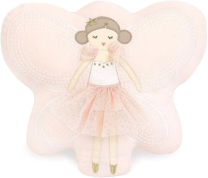 MON AMI Fairy Accent Décor Pillow – 13" x 12”, Soft Plush Stuffed Hugging Pillow, for Kids of All Ages, Use as Toy or Room Decor