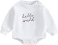 VISGOGO Newborn Infant Baby Boy Girls Oversized Romper Little Dude Sweater Onesie Coming Home Outfit Neutral Clothes