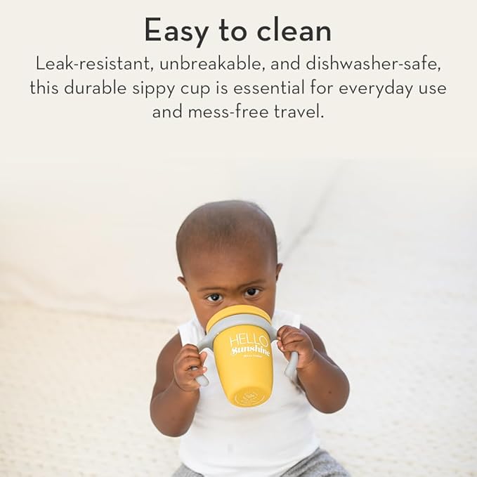 Bella Tunno Sippy Cup, Silicone Training Cup with Transition Handles for Infants, Toddlers & Kids, Babies 6-12 Months & Toddlers 1-3 Years, Boys & Girls, Oops I Dropped It Again, 8 oz