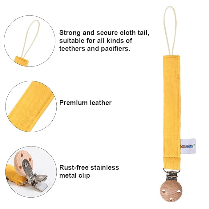 Baby Food Grade Silicone Car Teether Toy with Pacifier Clip Holder,Teething Pain Relief Toys Gift Set for 3 Months+ Boys and Girls,Freezer Safe,BPA Free (Bulldozer, Yellow)