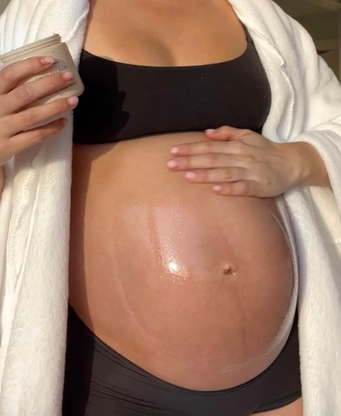 Fearless Mama Belly Butter – Unscented Stretch Mark Cream for Pregnancy – Natural Moisturizer for Stretch Mark and Scar Care – Deep Hydration for Growing Bellies