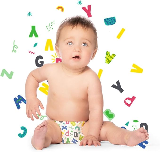 Hello Bello Premium Baby Diapers Size 1, 32 Count of Disposable, Extra-Absorbent, Hypoallergenic Baby Diapers with Snug and Comfort Fit, Alphabet Soup