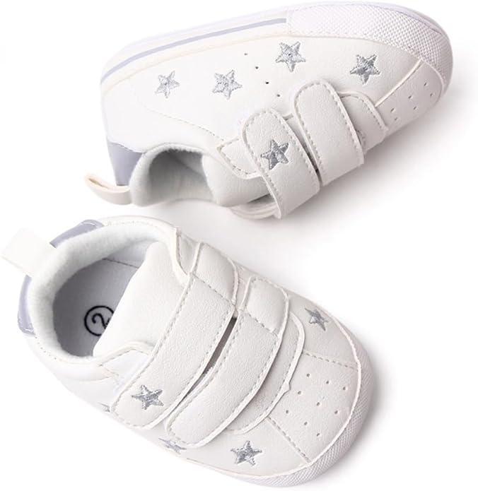 Clowora Baby Boys Girls Shoes Non-Slip Rubber Sole Sneakers Infant First Walking Toddler Crib Shoes Newborn Loafers Flats.