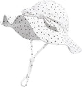 Baby Girl Sun Hat with UPF 50+ Outdoor Adjustable Beach Hat with Wide Brim Bucket Hats