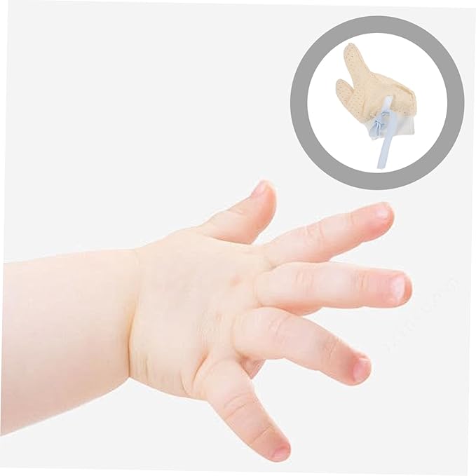 DECHOUS 1 Pair Mittens for Protective Gloves Grip Thumb Guard Protector Thumb Guard Teething Deterrent Pediatric Stop Biting Anti Cotton Yarn Sky-Blue