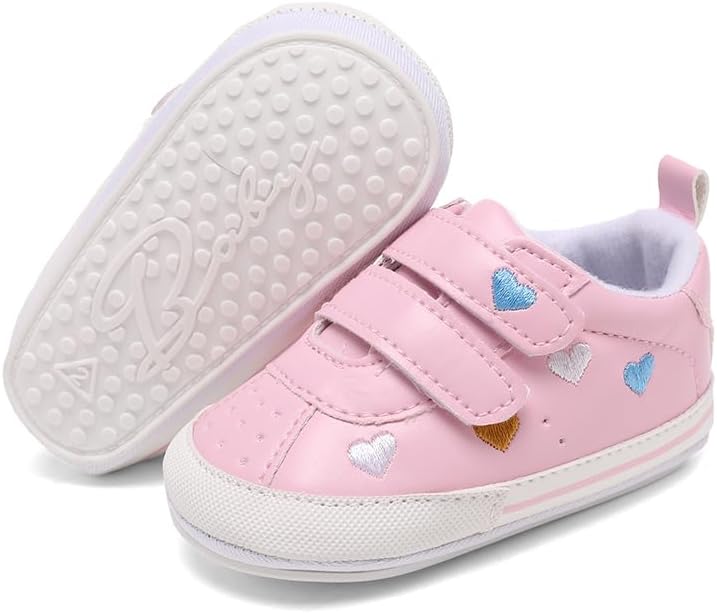 Clowora Baby Boys Girls Shoes Non-Slip Rubber Sole Sneakers Infant First Walking Toddler Crib Shoes Newborn Loafers Flats.