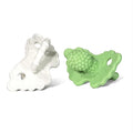RaZbaby RaZberry Silicone Teether Pacifier – Teething Relief for Infants, Food-Grade, BPA-Free, Hands-Free, Natural Berrybumps Fruit Texture for Sensory Development, Freezable, 2-Pack - Green & White