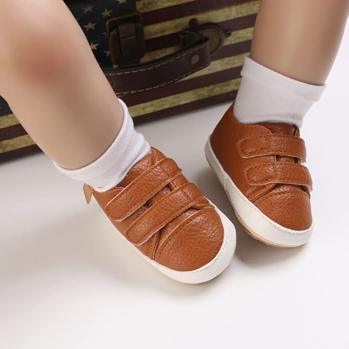 Clowora Baby Boys Girls Shoes Non-Slip Rubber Sole Sneakers Infant First Walking Toddler Crib Shoes Newborn Loafers Flats.