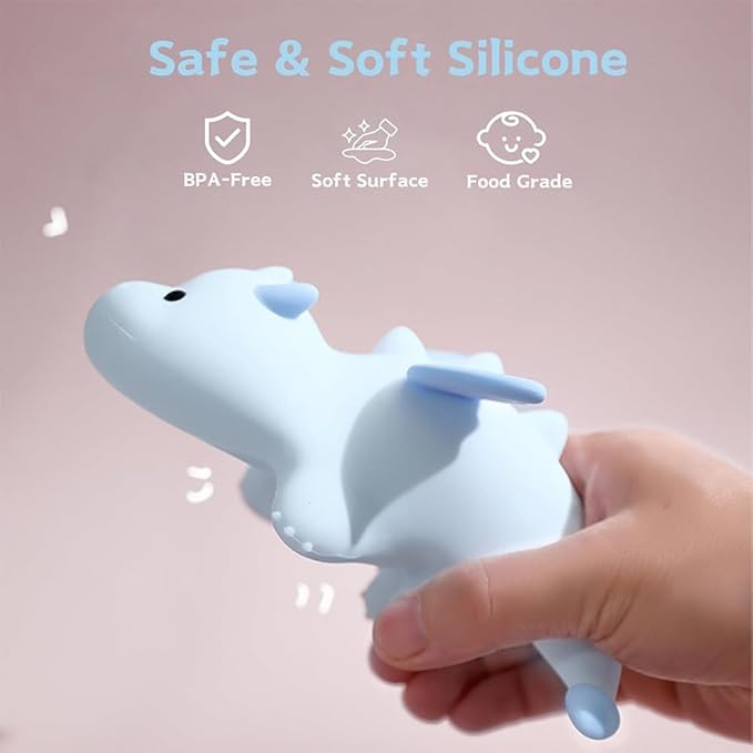 S NMT Novelty Silicone Nailoong Night Light RGB Color Changing Sleeping Lamp, Timing 30Min 3 Level Brightness Dimming Beside Lamp for Baby Gifts Room Decor