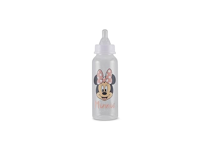 Baby Bottles 9 oz for Boys and Girls| 3 Pack of Disney Minnie Bows and Winks Infant Bottles for Newborns and All Babies | BPA-Free Plastic Baby Bottle for Baby Shower