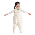 Duomiaomiao 2.5 TOG Toddler Sleep Sack 6-12 Months 100% Cotton Winter Side Open Zipper Baby Sleep Sack with Feet, Warm Toddler Wearable Blanket