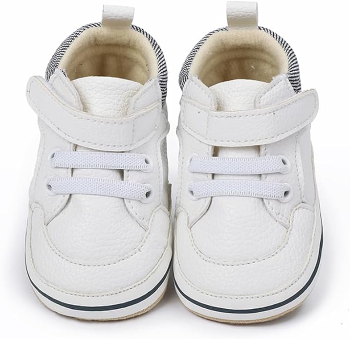 Clowora Baby Boys Girls Shoes Non-Slip Rubber Sole Sneakers Infant First Walking Toddler Crib Shoes Newborn Loafers Flats.