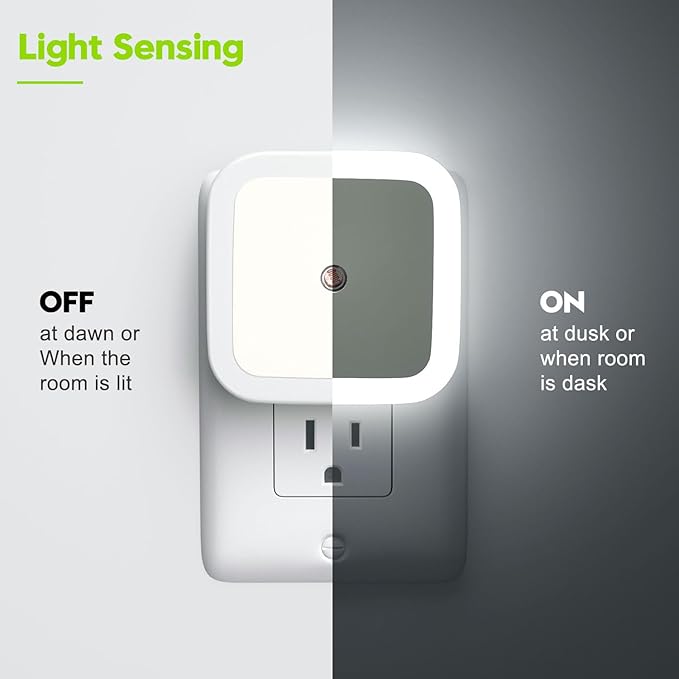 Sujeet Night Light, Night Lights Plug into Wall [4 Pack], Nightlight Led Night Light for Adults, Plug in Night Lights for Adults Bedroom Cool White