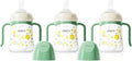 Baby Sippy Cup 240ml/8oz, Toddler Water Drinking Bottle with Non-Spill Valved Spout for 6+ Months, Green/3Pack