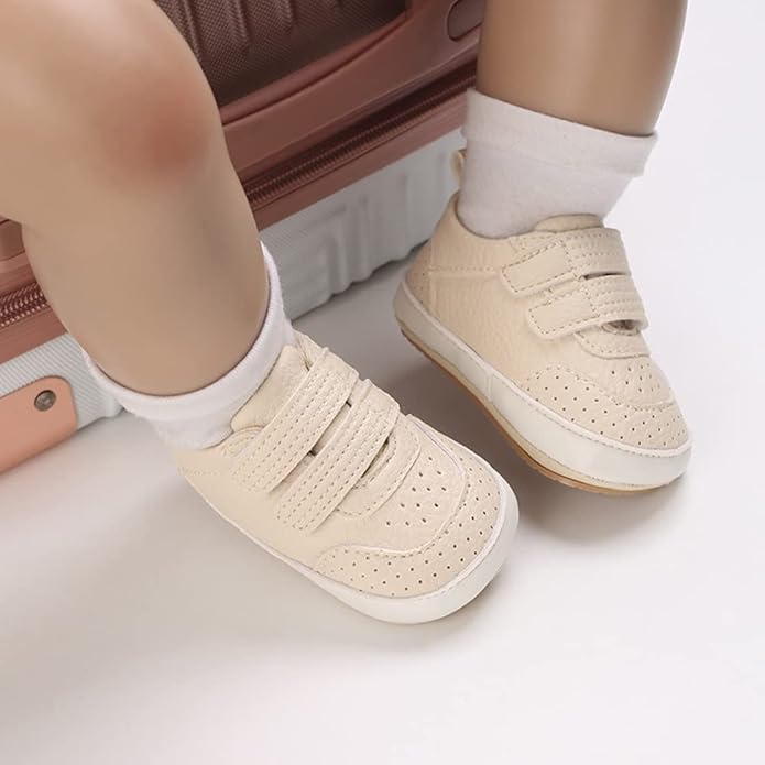 Clowora Baby Boys Girls Shoes Non-Slip Rubber Sole Sneakers Infant First Walking Toddler Crib Shoes Newborn Loafers Flats.