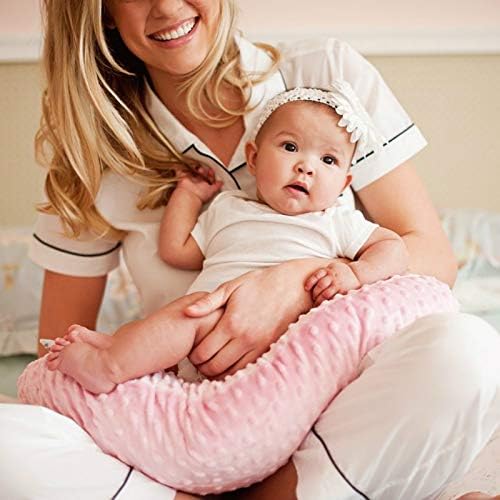 iEvolve Minky Nursing Pillow Cover Breast Feeding Pillow Cover Slipcover U Shape for Baby Boy Girl,Cover Only(Navyblue)