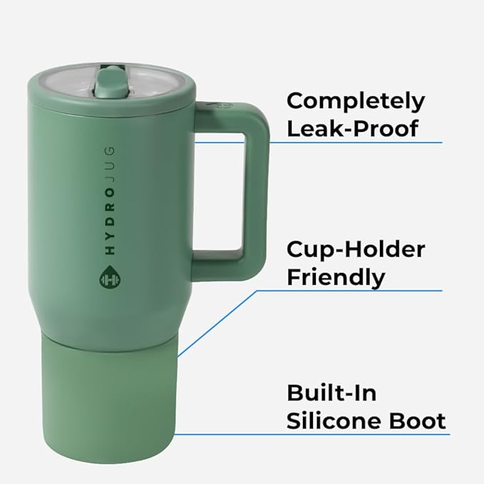 HydroJug Kids - 20 oz Insulated Kids Water Bottle with Flip Straw & Handle | Leak-Proof & Durable | Perfect for School, Sports, Lunch, Travel & Camp, Riptide