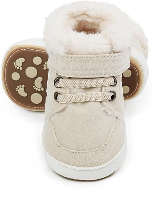 Clowora Baby Boys Girls Shoes Non-Slip Rubber Sole Sneakers Infant First Walking Toddler Crib Shoes Newborn Loafers Flats.