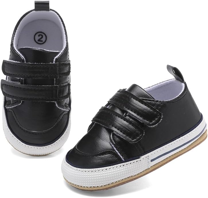 Clowora Baby Boys Girls Shoes Non-Slip Rubber Sole Sneakers Infant First Walking Toddler Crib Shoes Newborn Loafers Flats.