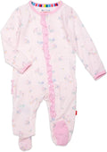 Magnetic Me Girls Modal Magnetic Baby Footie Pajamas | Silky Soft Modal Fabric | Baby Sleepers Available Sizes PRE - 24M