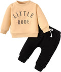 Toddler Baby Boy Fall Winter Clothes Crewneck Long Sleeve Sweatshirt Pullover Tops + Casual Pants Outfit Set