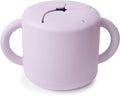 mushie Silicone Snack Cup | Spill Proof Food Container for Toddler and Baby (Soft Lilac)