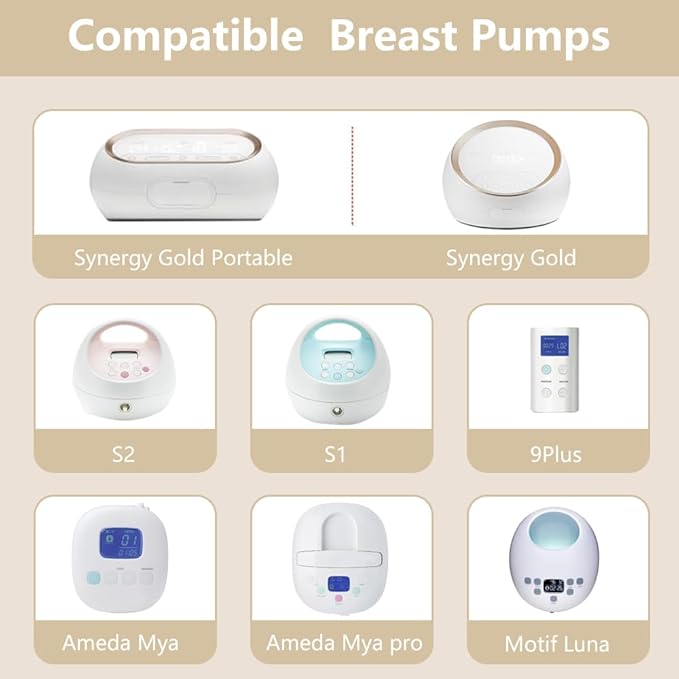 4pack Breast Pump Parts, 2pcs 16mm Flange and 2pcs Duckbill Valves for Spectra/Motif Luna/Amada MYA Breast pumps Parts, for Spectra S2 S1 9 Plus Parts, Replace to Spectra Flange Spectra Duckbill Valve