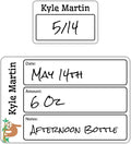 Name Bubbles - Reusable Baby Bottle Labels for Daycare (20 Labels) - Kids Washable Name Tags for Bottles, Sippy Cups, & Snack Containers, Waterproof, Baby Name Stickers, Write-On (Sloth)
