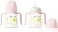 Baby Sippy Cup 240ml/8oz, Toddler Water Drinking Bottle with Non-Spill Valved Spout for 6+ Months, Pink/2Pack