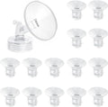 Flange Inserts 13/15/17/18/19/20/21mm 14PC Compatible with Momcozy S12 pro/S9 pro/S9/S10/S12/Medela/TSRETE/Spectra/Bellababy Breast Pumps, Reduce 24mm Tunnel Down to Correct Size
