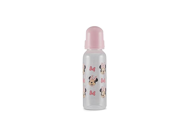 Baby Bottles 9 oz for Boys and Girls| 3 Pack of Disney Minnie Bows and Winks Infant Bottles for Newborns and All Babies | BPA-Free Plastic Baby Bottle for Baby Shower