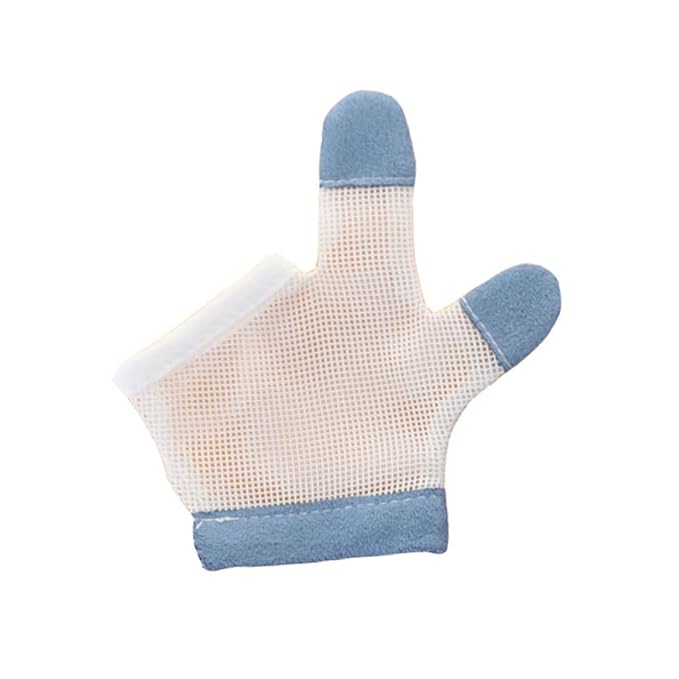 Teething Gloves Breathable Half-Finger Mitten for Anti-Scratch Comfortable Design Easy to Clean for Teething Relief
